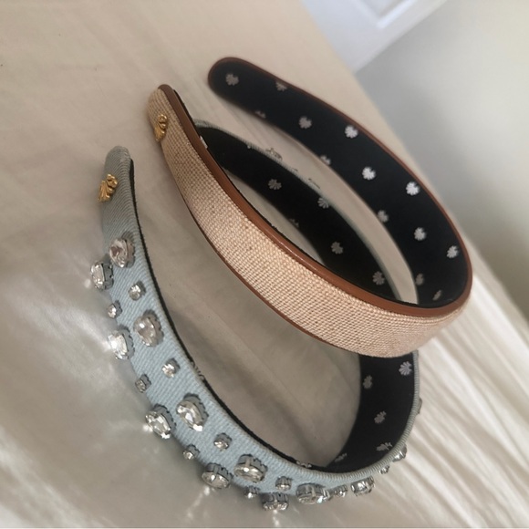 LIGHT DENIM BESSETTE CRYSTAL TRIM HEADBAND - Lele Sadoughi main image 4